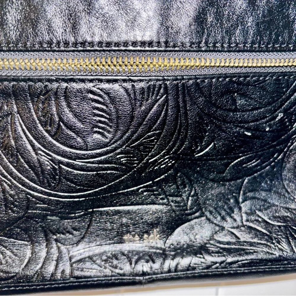 The Sak Black Embossed Shoulder Bag - Picture 3 of 5